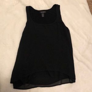 Black tiered sleeveless blouse